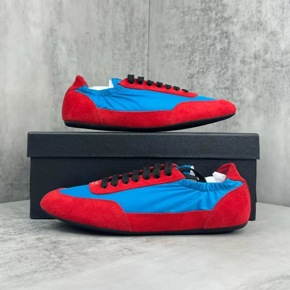 Unbranded Sneakers Low-Profile Nylon and Suede Lace-Up — Style 5