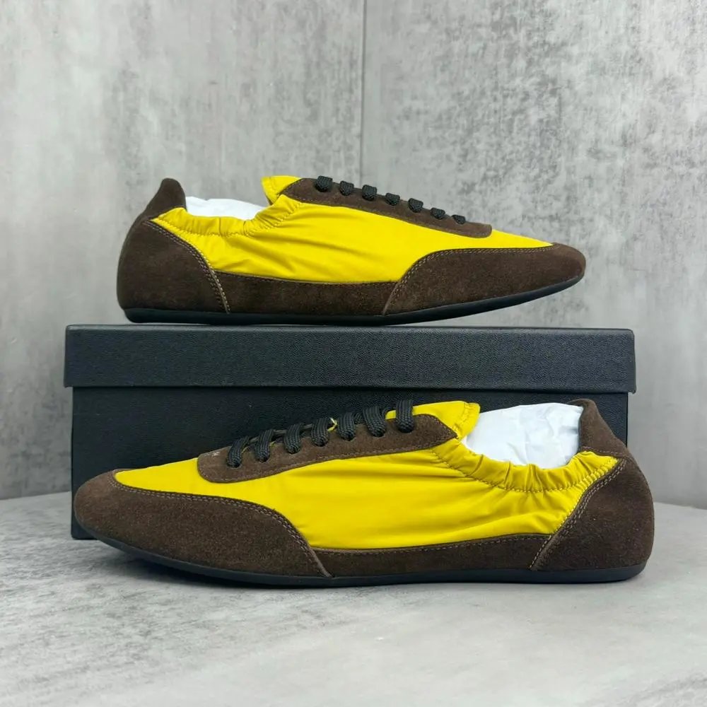 Unbranded Sneakers Low-Profile Nylon and Suede Lace-Up — Style 3