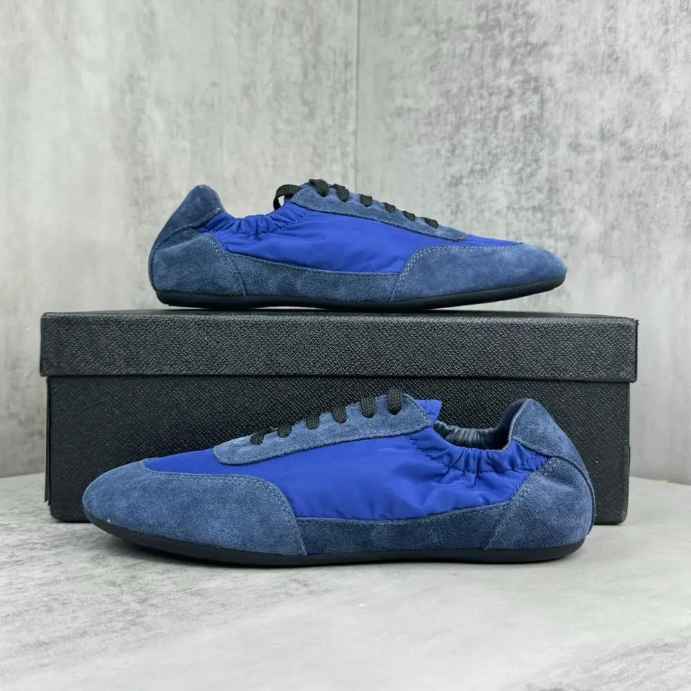 Unbranded Sneakers Low-Profile Nylon and Suede Lace-Up image 7