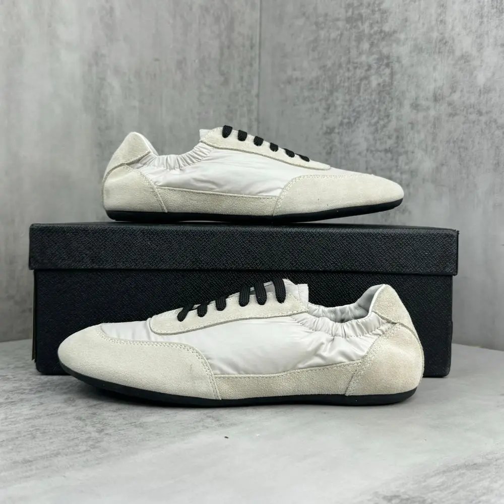 Unbranded Sneakers Low-Profile Nylon and Suede Lace-Up image 5