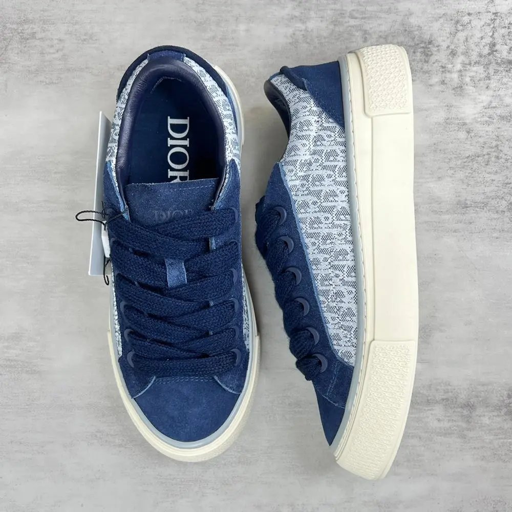 Dior Sneakers Low-Top Lace-Up with Oblique Panels — Style 8