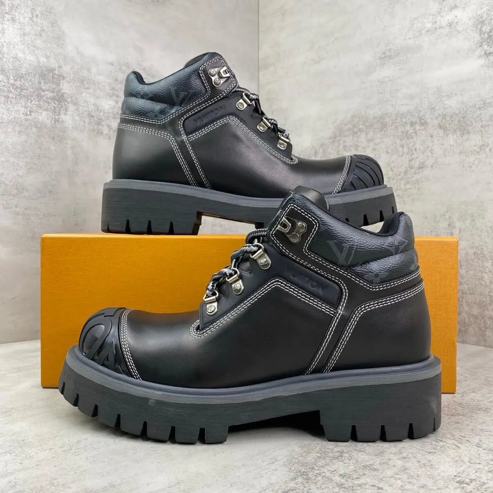 Louis Vuitton Lace-Up Lug-Sole Ankle Boots image 2