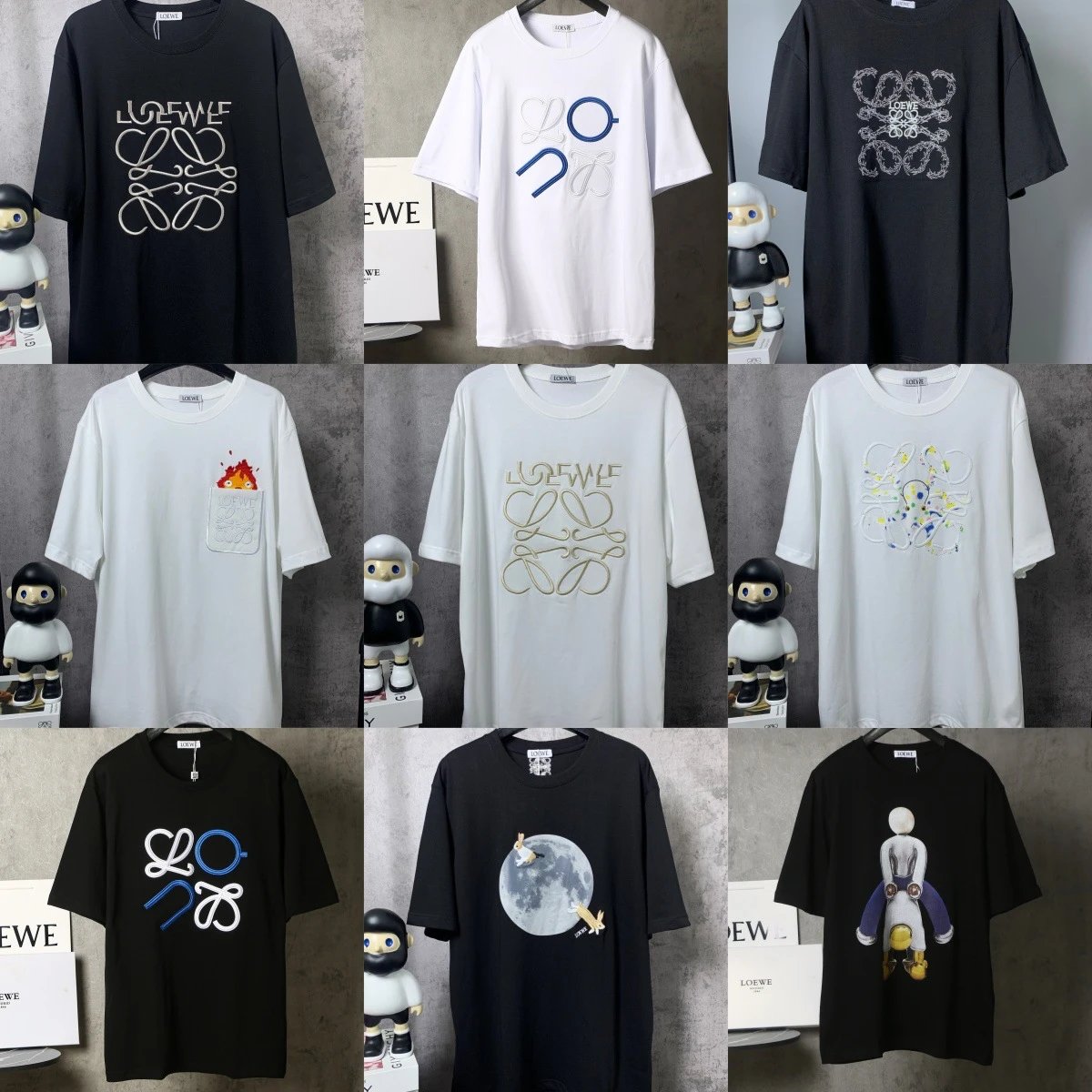 Foreign trade fashion brand new letter cotton embroidery print short sleeve crew neck casual unisex couple's T-shirt