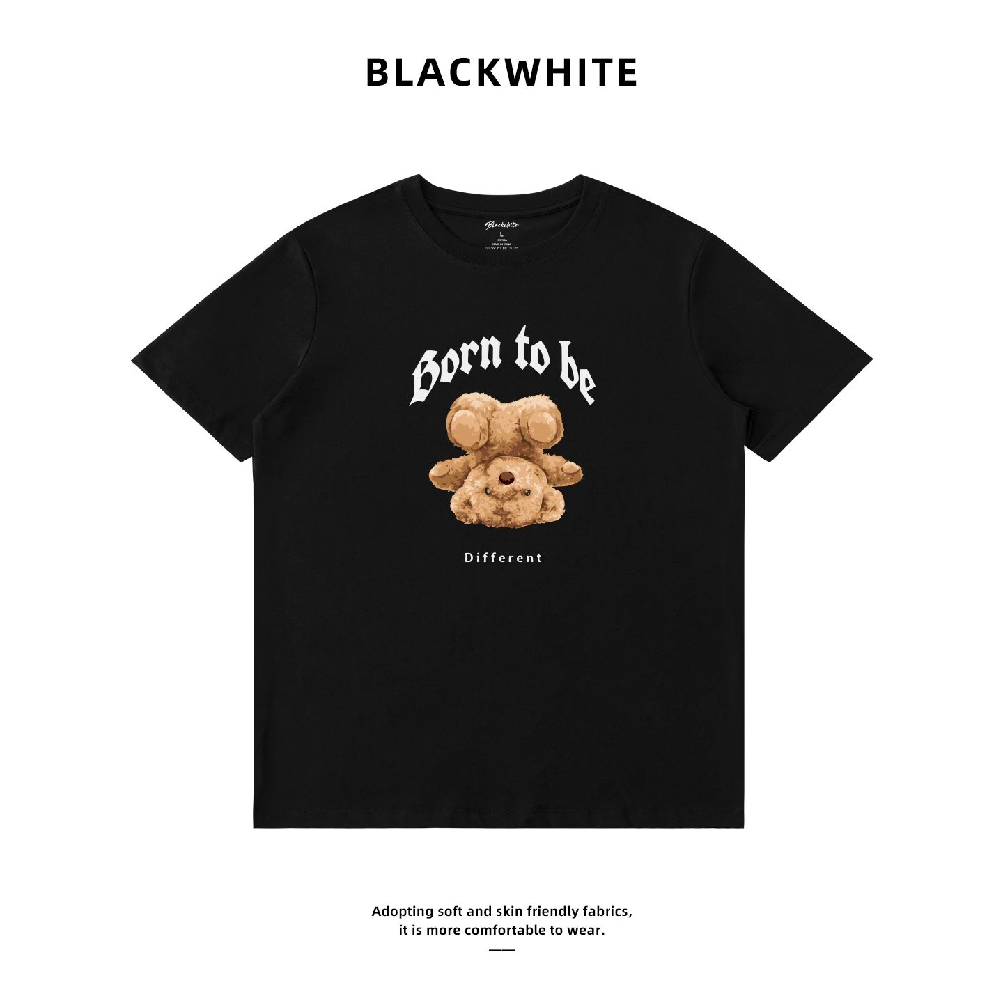 BLACKWHITE Born to Be Different Graphic T-Shirt - 000888