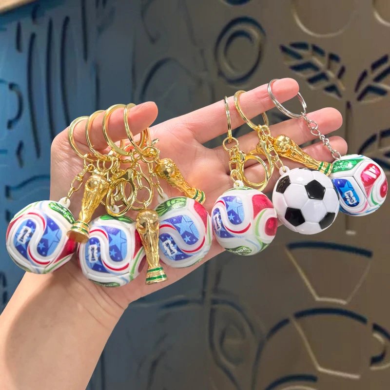 Keychain - Soccer Ball & Trophy