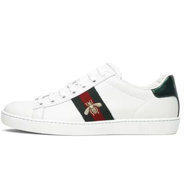 Guqi Little Bee White Green Tailboard Shoes