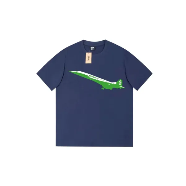 Stussy Concorde Jet Graphic Navy T-Shirt - 1