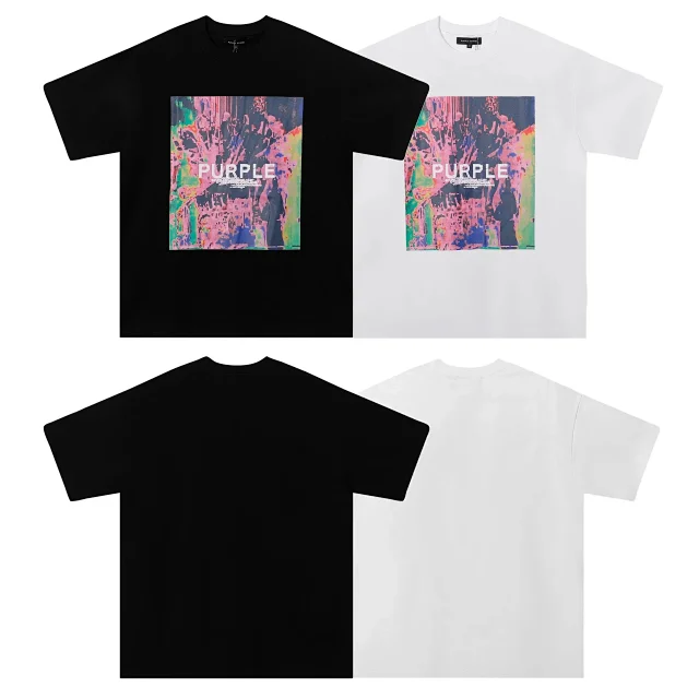 Purple Brand T-Shirts Graphic Print Crewneck T-Shirt product detail image 4