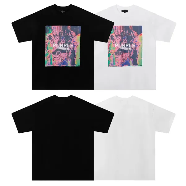 Purple Brand Purple Graphic Print White T-Shirt - 5