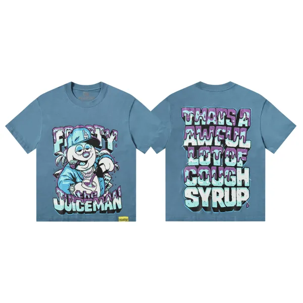 Design Frosty the Juiceman Blue Graphic T-Shirt - 1
