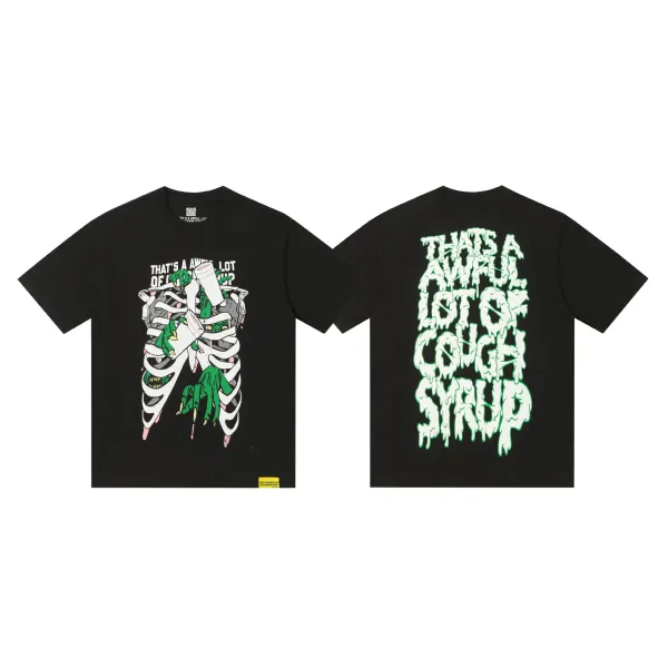 Design That's A Awful Lot Of Cough Syrup T-Shirt Navy - 26