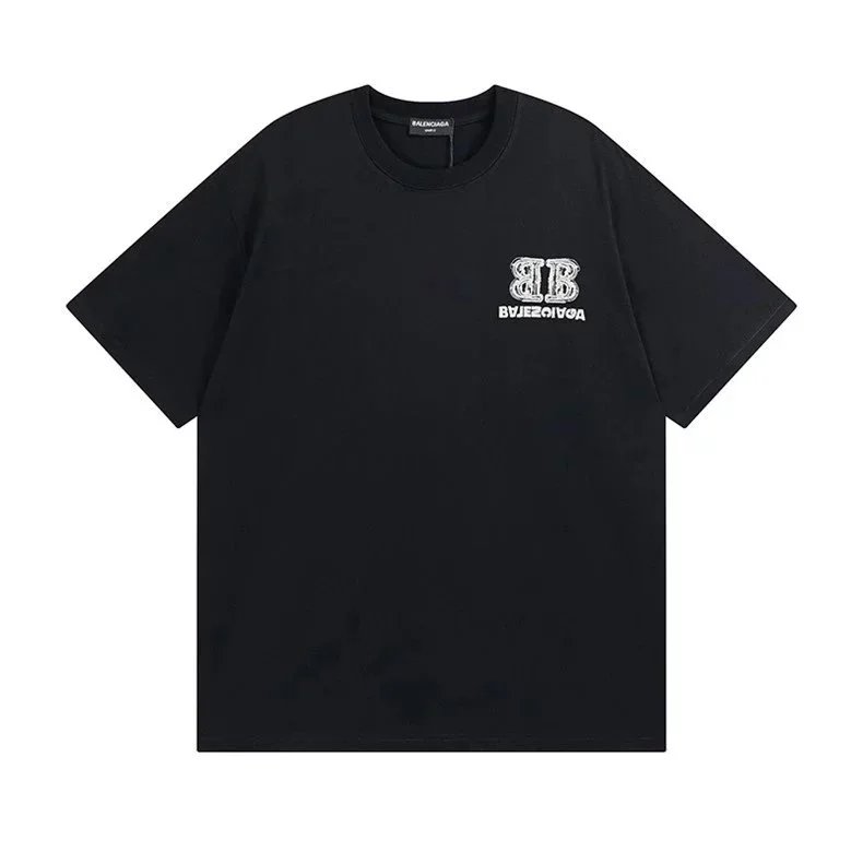 Balenciaga T-Shirts Short Sleeve Graphic T-Shirt — 55292 black