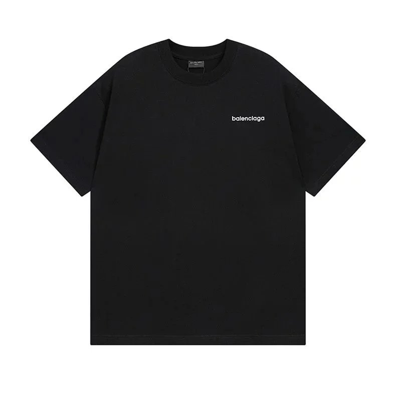 Balenciaga T-Shirts Short Sleeve Graphic T-Shirt — 55300 black