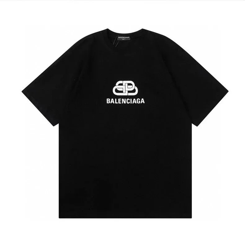 Balenciaga T-Shirts Short Sleeve Graphic T-Shirt — 55508 black