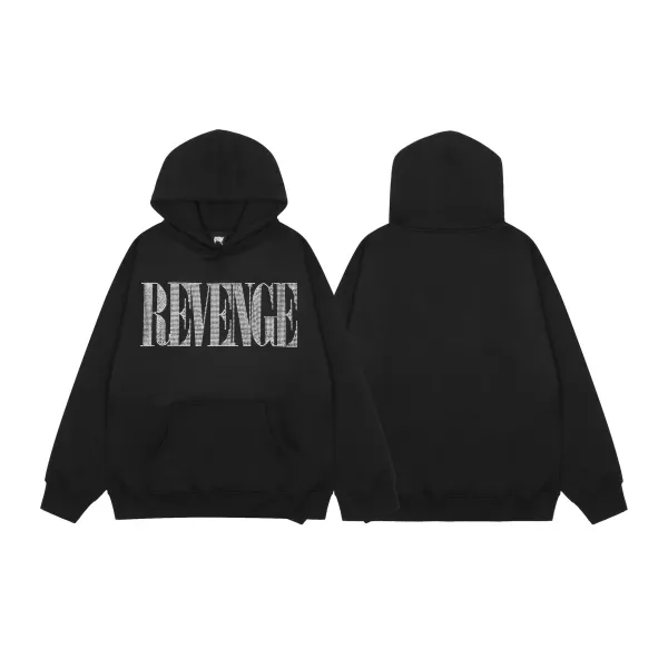 Revenge Revenge Graphic Hoodie Black - 1