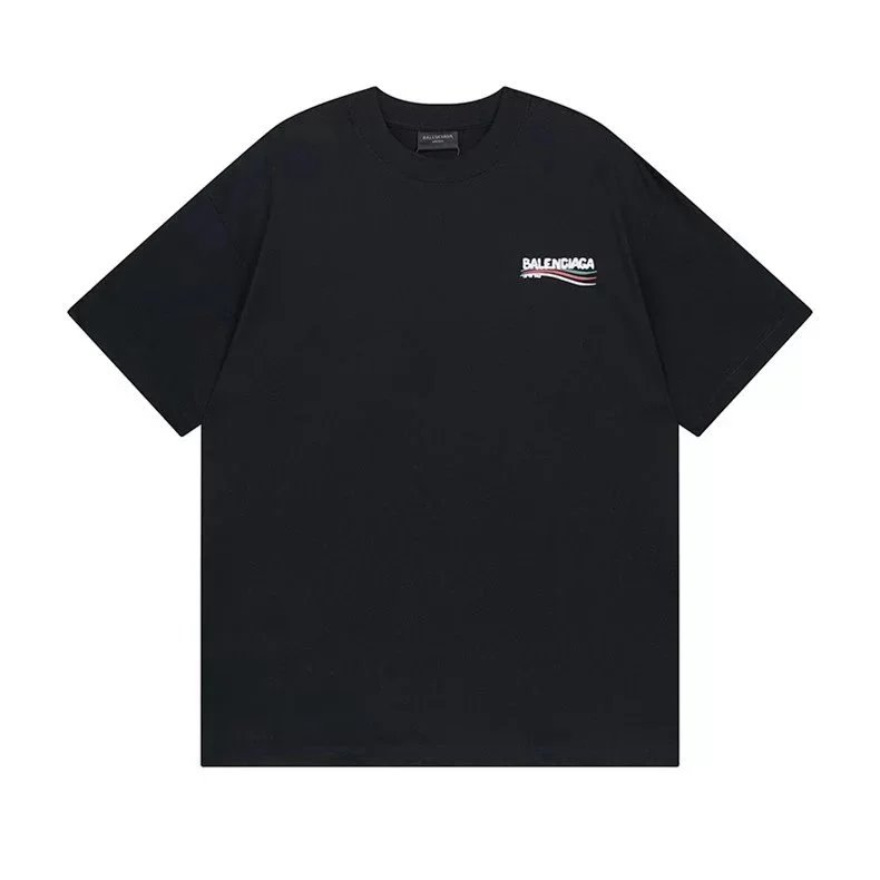 Balenciaga T-Shirts Short Sleeve Graphic T-Shirt — 55206 black