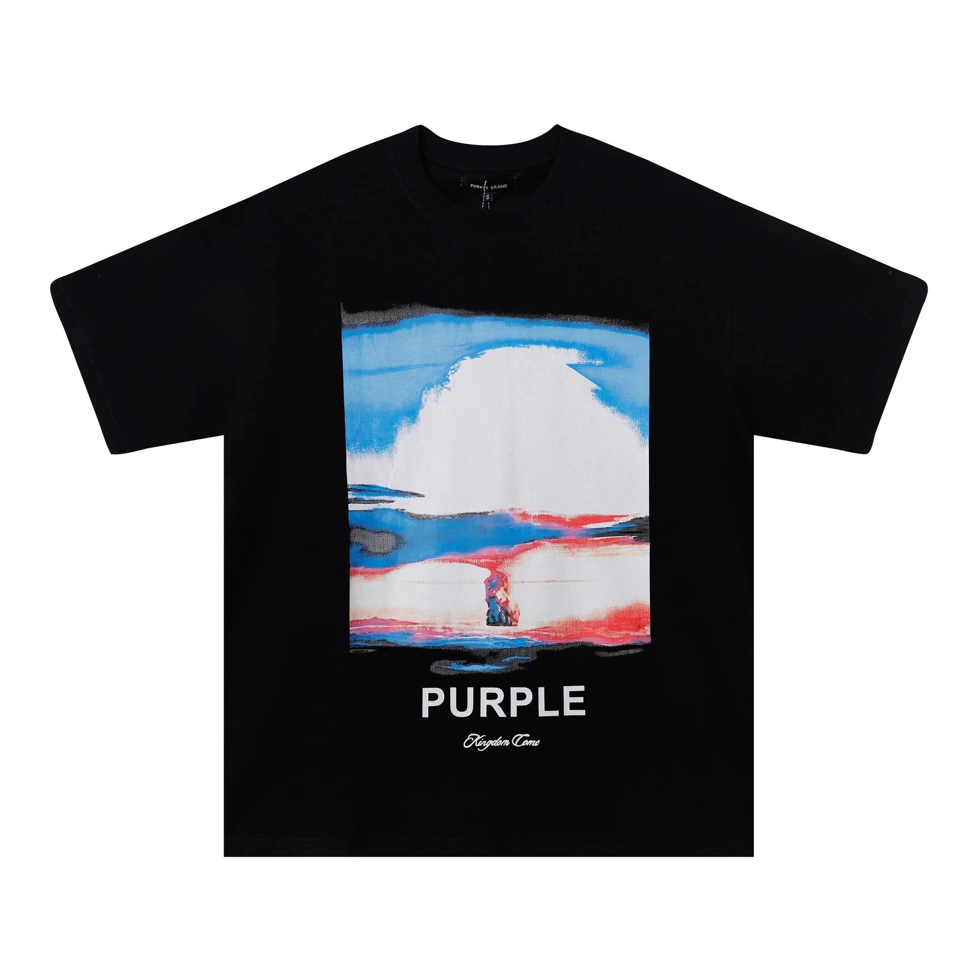 Purple Brand T-Shirts Graphic Print Crewneck T-Shirt — 551 black