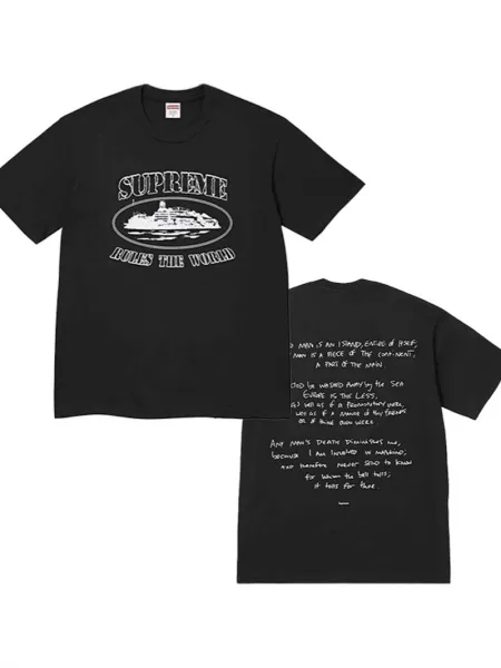 Supreme Embroidered Logo T-Shirt White - 15