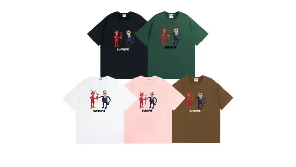 Supreme Devil & Businessman Graphic T-Shirt Black - 18