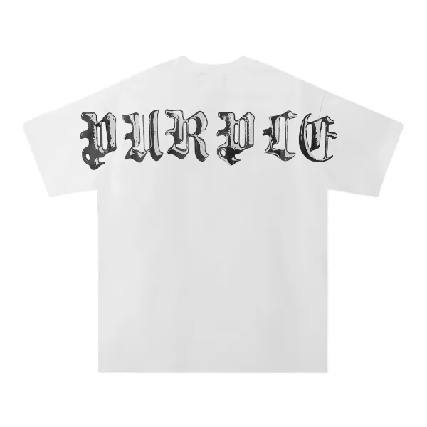 Purple Brand Purple Graphic Print White T-Shirt - 10