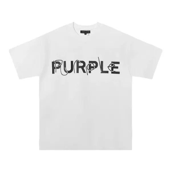 Purple Brand Purple Graphic Print White T-Shirt - 1