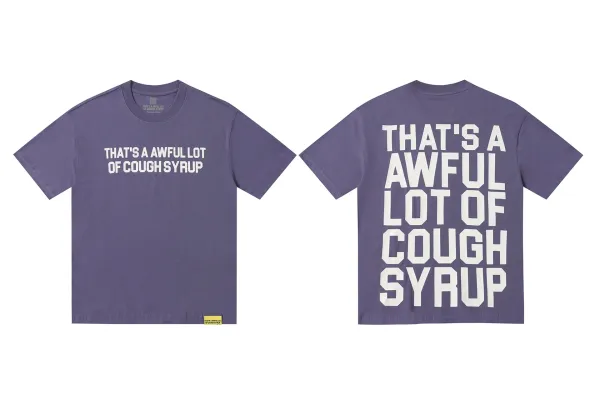 Acne Studios That's A Awful Lot Of Cough Syrup T-Shirt Purple - 1