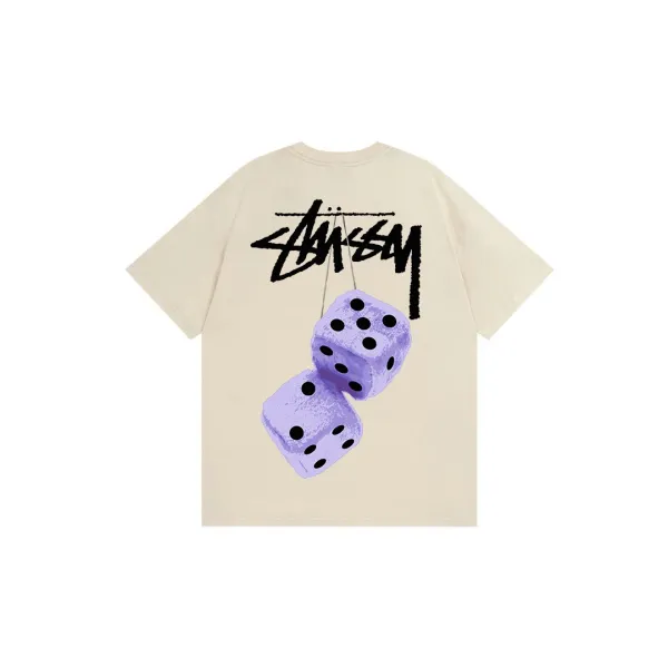 Stussy Dice Print T-Shirt Beige - 1