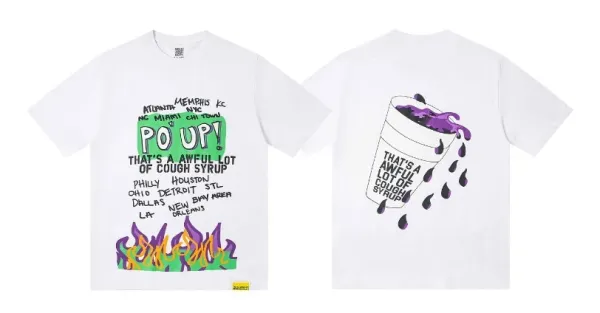 Design PO UP! Cough Syrup Graphic T-Shirt White - 1
