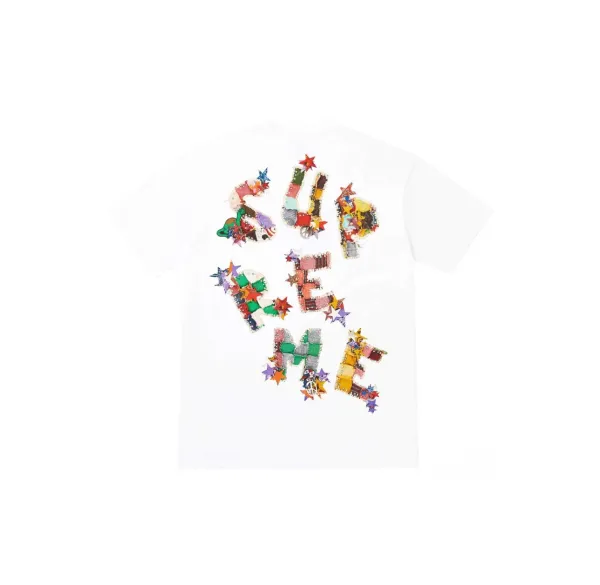 Supreme Patchwork Logo T-Shirt White - 1
