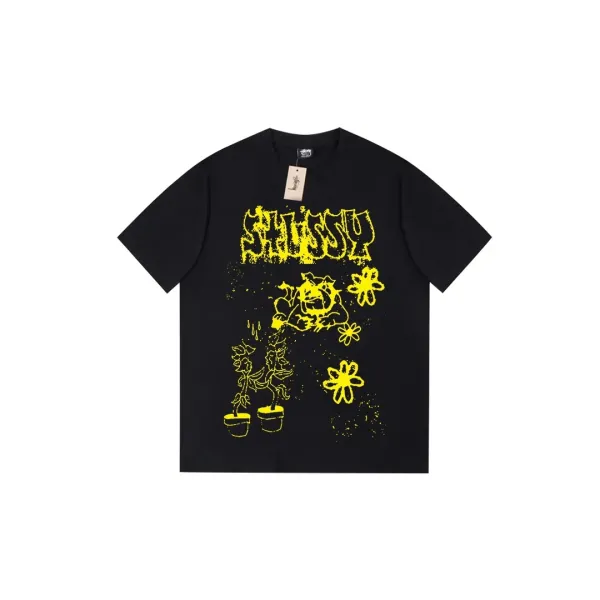 Design Insect Graphic Print Black T-Shirt - 26