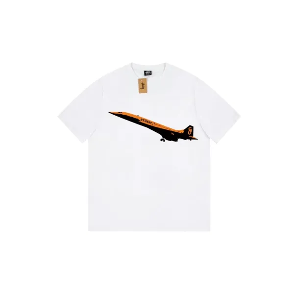 Stussy Concorde Jet Orange Graphic T-Shirt - 1