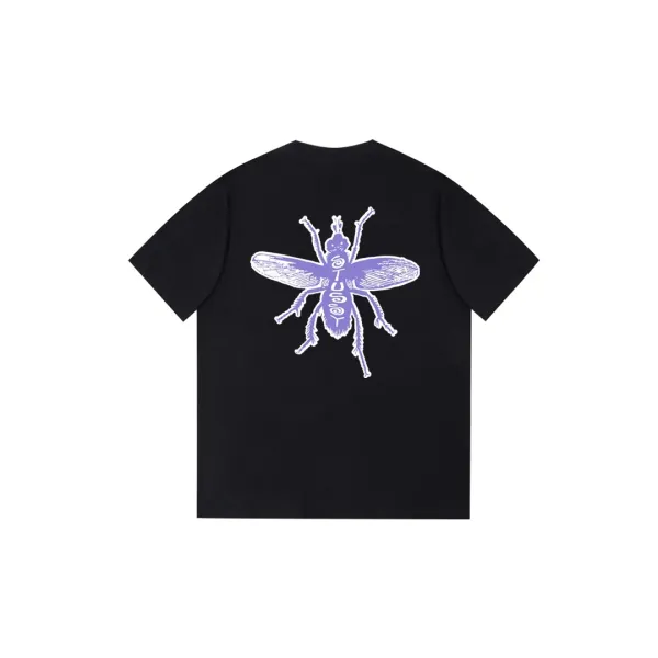 Design Insect Graphic Print Black T-Shirt - 1
