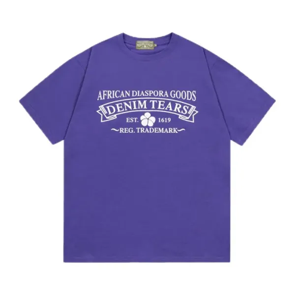 Denim Tears African Diaspora Goods Purple T-Shirt - 1
