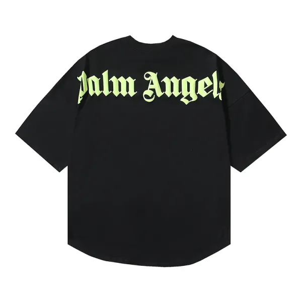 Palm Angels Gothic Logo Black Oversized T-Shirt - 1