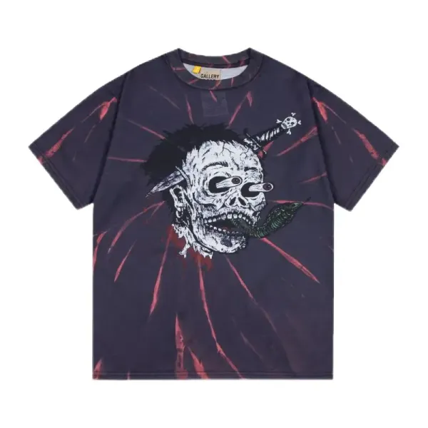 Gallery Dept Skull Graphic Tie-Dye T-Shirt - 1