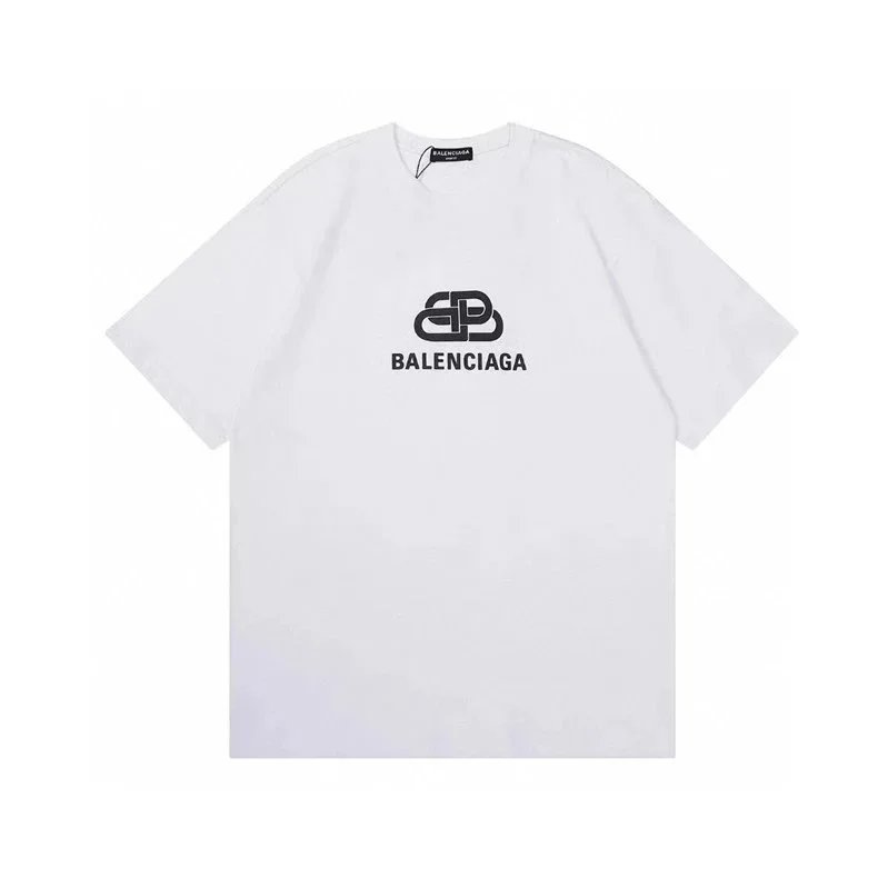 Balenciaga T-Shirts Short Sleeve Graphic T-Shirt — 55508 white