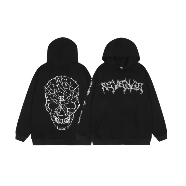 Design Shattered Skull Hoodie Black - 1