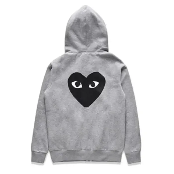 Play Comme des Garçons Heart Eyes Hoodie Gray - 1