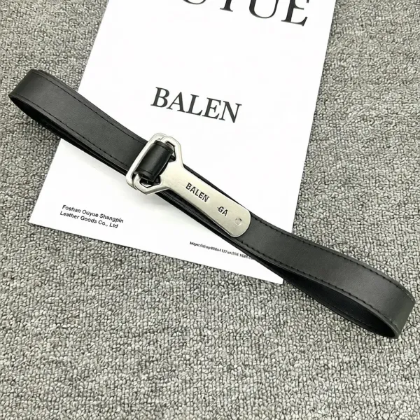 Ouyue Bottle Opener Belt Black Leather Belt - 2