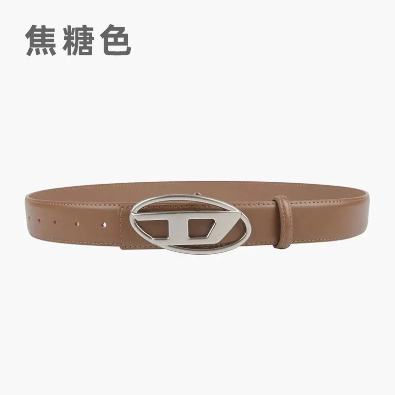Diesel Diesel焦糖色皮革腰带 Brown