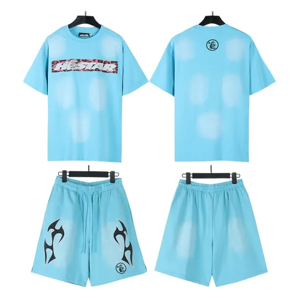 Hellstar Graphic Shorts Blue - 13