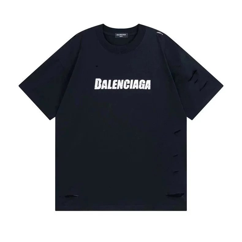 Balenciaga T-Shirts Short Sleeve Graphic T-Shirt — 55304 black