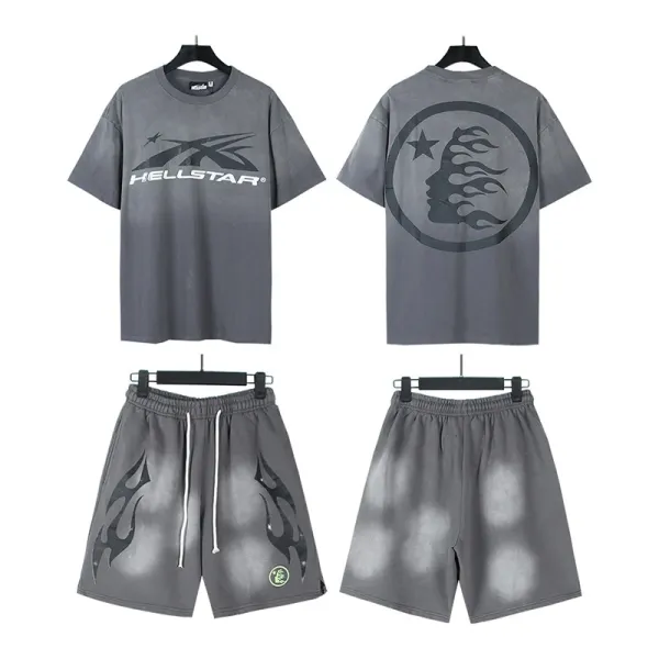 Hellstar Graphic Shorts Blue - 9