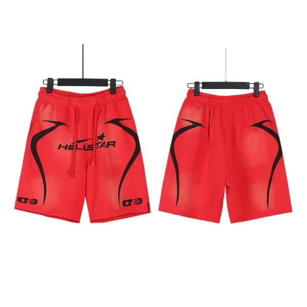 Hellstar Graphic Shorts Red - 1