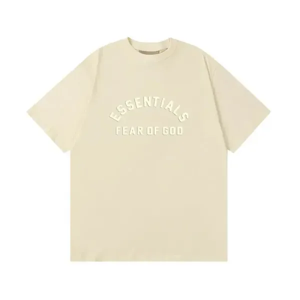 Fear of God Essentials Arch Logo Beige T-Shirt - 1