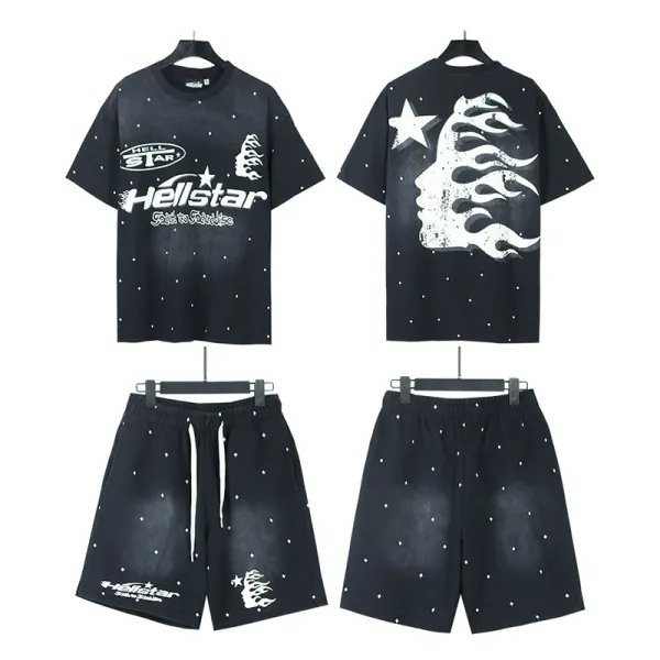 Hellstar Graphic Shorts Blue - 14