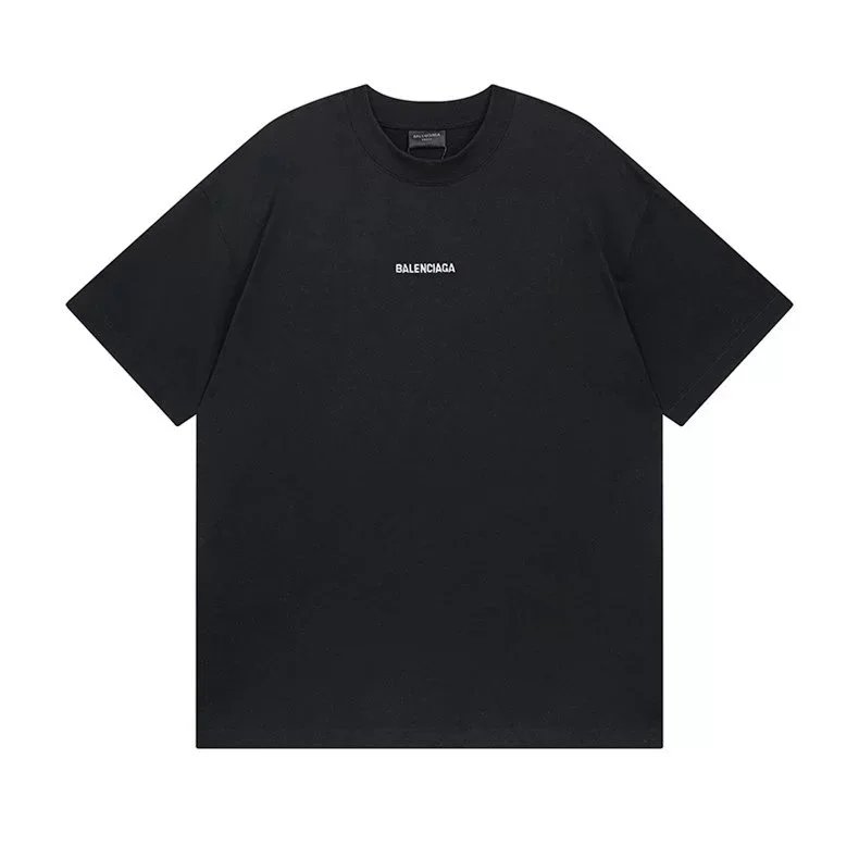 Balenciaga T-Shirts Short Sleeve Graphic T-Shirt — 55291 black