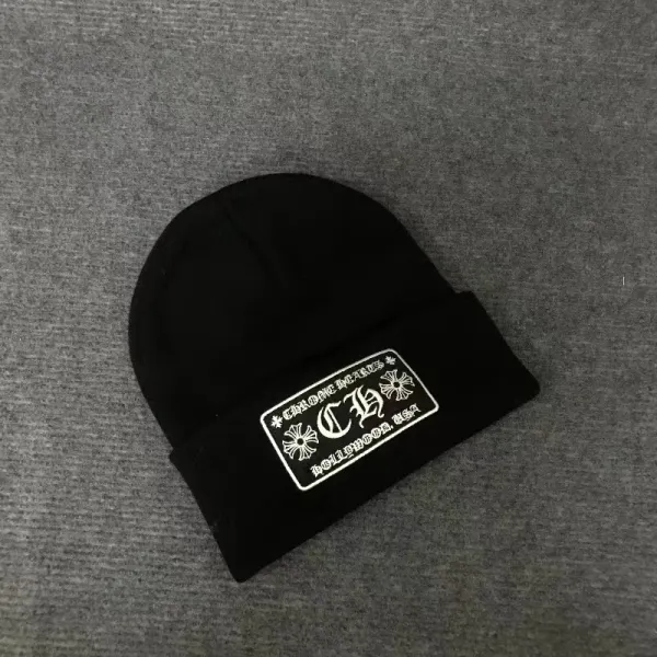 Chrome Hearts Beanie Black Knit Hat - 1