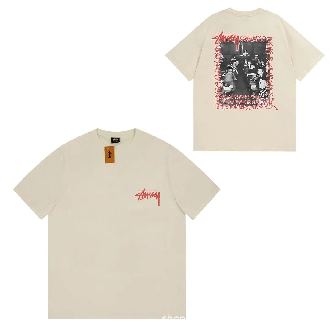 Stüssy T-Shirts Short-Sleeve Logo Graphic T-Shirt — 068 apricot