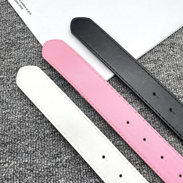 Hello Kitty Crystal Bow White Leather Belt - 28